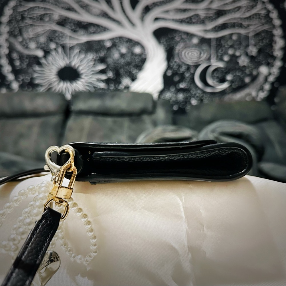 Vintage style Tory Burch small crossbody Bag Black Leather - Picture 14 of 17